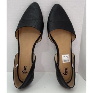 Fioni Black Texture Pattern‎ Flats Women's Sz 7